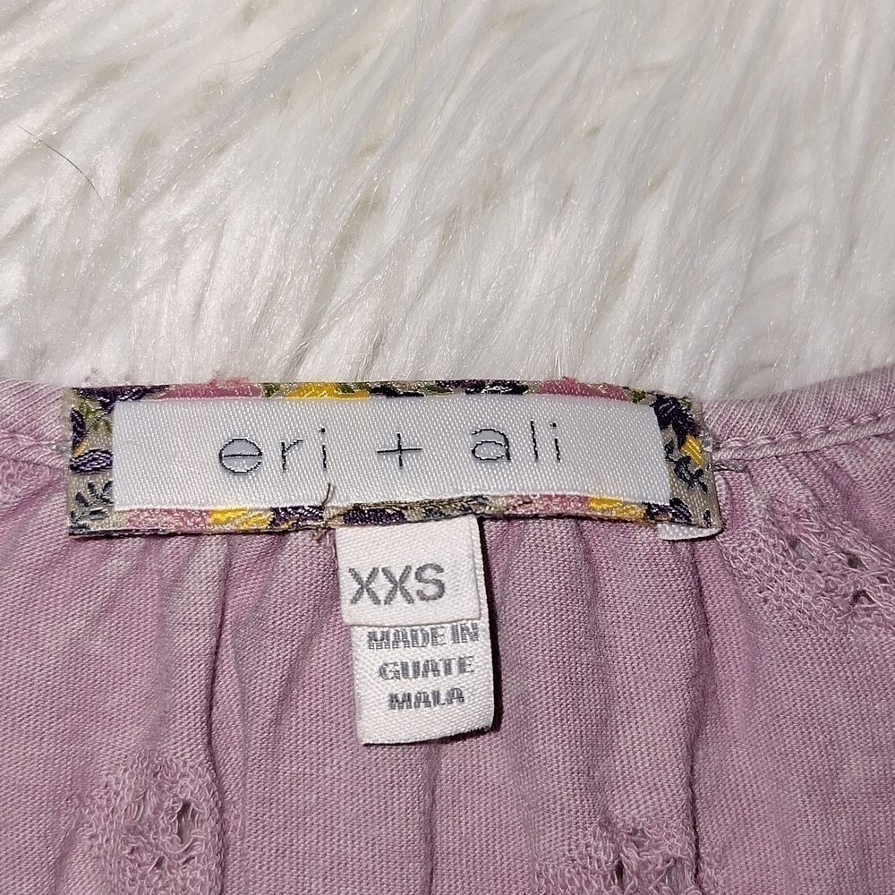 Anthropologie Eri + Ali Calvie Eyelet Top in Lavender - Picture 9 of 16